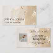 Golden Elegant Minimalistisch Juwelier Visitenkarte (Vorne/Hinten)