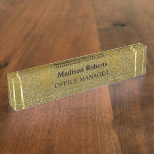Golden elegant modern und professionell namensplakette