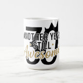 Golden Elegant Script "Awesome" Typography Black Kaffeetasse (Mittel)