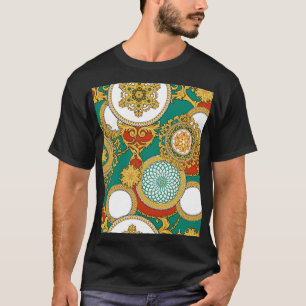 Golden Elegante Arabesque Hintergrund T-Shirt