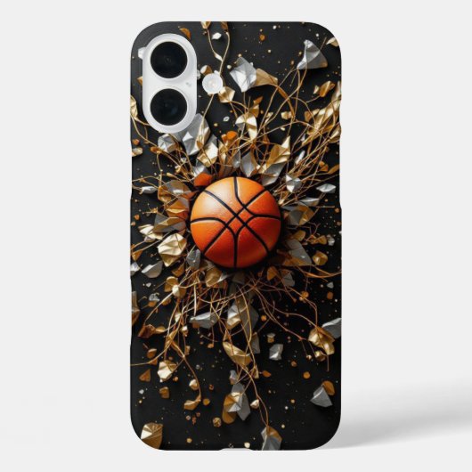 Golden Elegante Basketball Case-Mate iPhone Hülle (Rückseite)