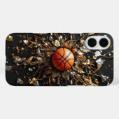 Golden Elegante Basketball Case-Mate iPhone Hülle (Rückseite (Horizontal))