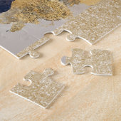 Golden Elegante Blume Jigsaw Puzzle (Seite)