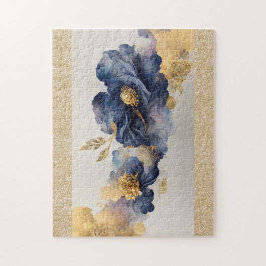 Golden Elegante Blume Jigsaw Puzzle (Vertikal)