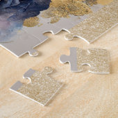 Golden Elegante Blume Puzzle (Seite)