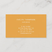 Golden Elegante Chic Botanical Tropical Branch Visitenkarte (Rückseite)