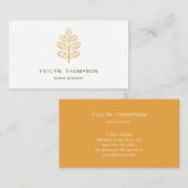 Golden Elegante Chic Botanical Tropical Branch Visitenkarte (Vorne/Hinten)