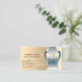 Golden Elegante Metallic Real Anwesen Agent Visitenkarte (Stehend Vorderseite)
