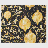 Golden Elegante Weihnachts-Ball Geschenkpapier (Flach)