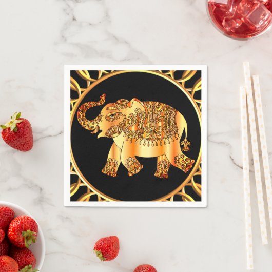 Golden Elephant Paper Party Napkins Serviette (Beispiel)