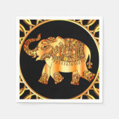 Golden Elephant Paper Party Napkins Serviette (Vorderseite)