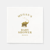 Golden Elephant White Baby Dusche Serviette (Vorderseite)