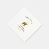 Golden Elephant White Baby Dusche Serviette (Ecke)