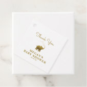 Golden Elephant White Baby Dusche Vielen Dank Geschenkanhänger (Beispiel)