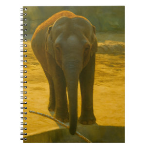 Golden Elephant Wisdom - Majestic Wildlife Notizblock
