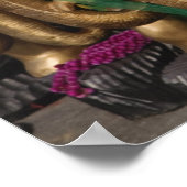 Golden elephants decorated with colorful poster (Ecke)