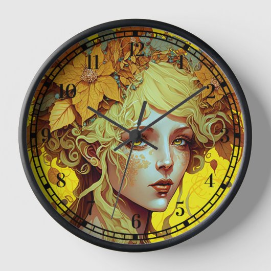 Golden Elf Fee Fantastische Bergwelten Uhr (Vorderseite)