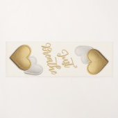 Golden & Elfenbeinherzen atmen Sie einfach Yogamatte (Vorderseite (Horizontal))