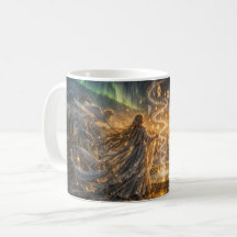 Golden Elven Fantasy Light Mug Impressionist Fan