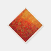 Golden Ember Floral Batik Serviette (Ecke)