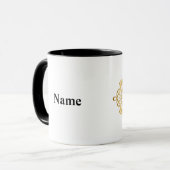 Golden Emblem Silhouette Tasse (Vorderseite Links)