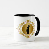 Golden Emblem Silhouette Tasse (VorderseiteRechts)