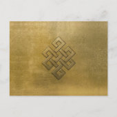 Golden Embossed Endless Knot Postkarte (Vorderseite)