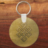 Golden Embossed Endless Knot Schlüsselanhänger (Vorderseite)