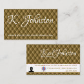 Golden Embossed Luxury Pattern  Visitenkarte (Vorne/Hinten)