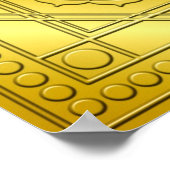 Golden Embossed Om Design Poster (Ecke)