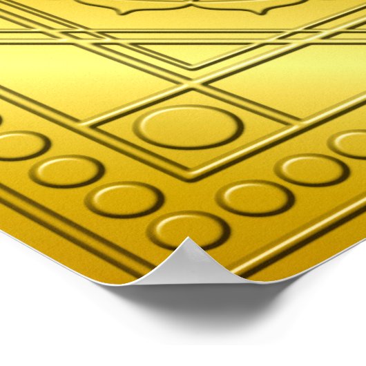 Golden Embossed Om Design Poster (Ecke)
