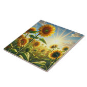 Golden Embrace Sonnenblume Fliese (Seite)