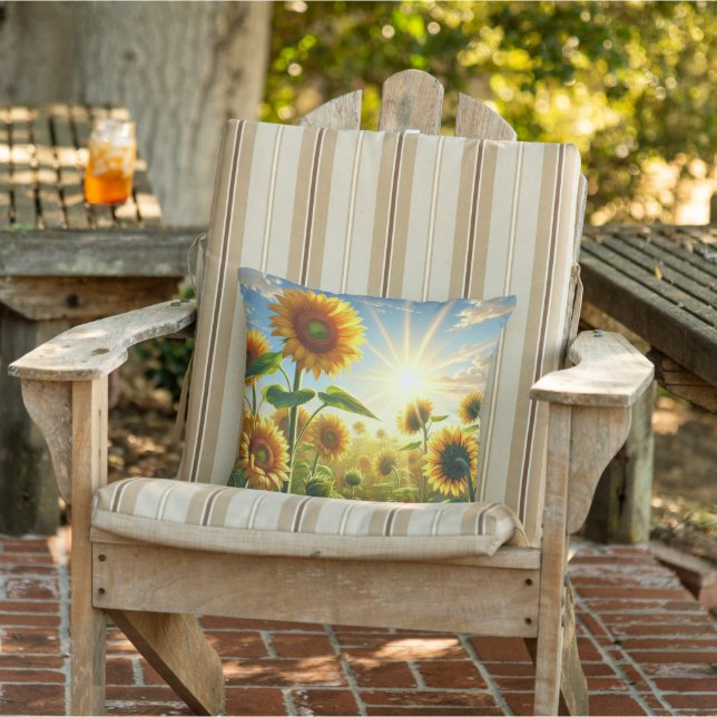 Golden Embrace Sonnenblume Kissen (Stuhl)