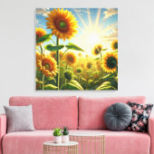 Golden Embrace Sonnenblume Leinwanddruck (Insitu (Wohnzimmer))