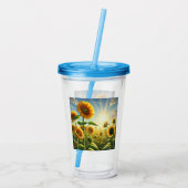 Golden Embrace Sunflower  Acryltrinkbecher (Rückseite)