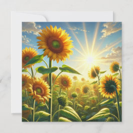 Golden Embrase Sonnenblume Flachkarte Karte