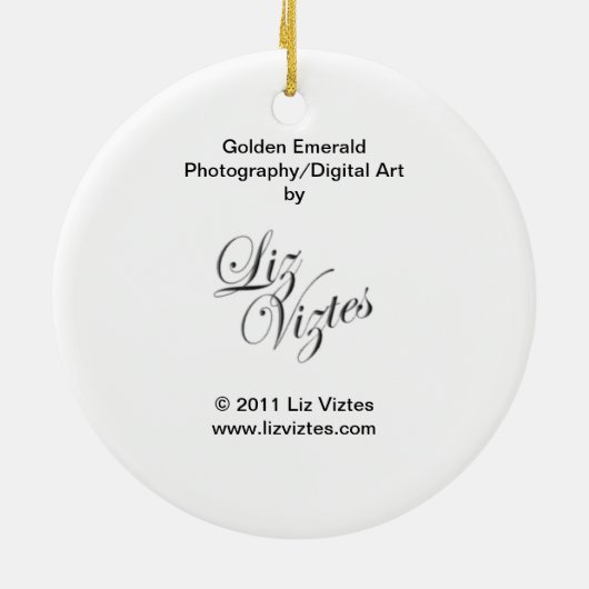 Golden Emerald Circle Ornament (Hinten)