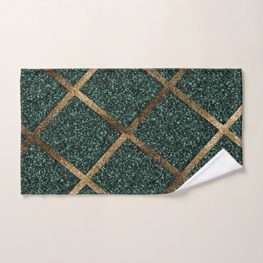 GOLDEN EMERALD GEMSTONES BATH TOWEL SET (Handtuch)