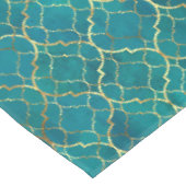 Golden Emerald Geometry Tischdecke (Schrägansicht)