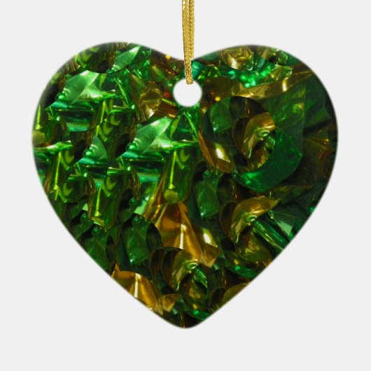 Golden Emerald Heart Ornament (Vorne)