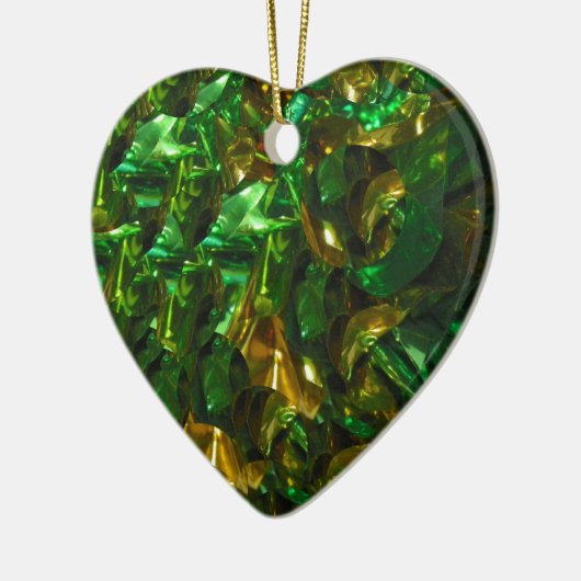 Golden Emerald Heart Ornament (Links)