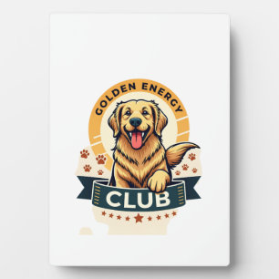 Golden Energy Club Golden Retriever Vintage Hundel Fotoplatte