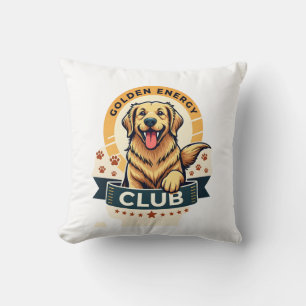 Golden Energy Club Golden Retriever Vintage Hundel Kissen