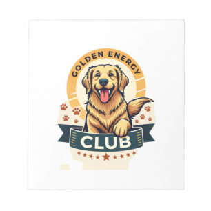 Golden Energy Club Golden Retriever Vintage Hundel Notizblock