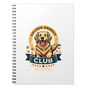 Golden Energy Club Golden Retriever Vintage Hundel Notizblock