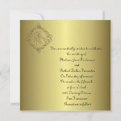 Golden Engraved Look Hochzeit Einladung (Rückseite)