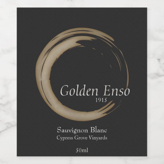 Golden Enso Weinetikett (Einzelnes Label)