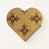 Golden Entanglements Heart Shaped Notebook Notizblock (Rückseite)