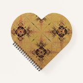 Golden Entanglements Heart Shaped Notebook Notizblock (Vorderseite)