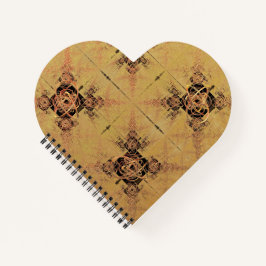 Golden Entanglements Heart Shaped Notebook Notizblock